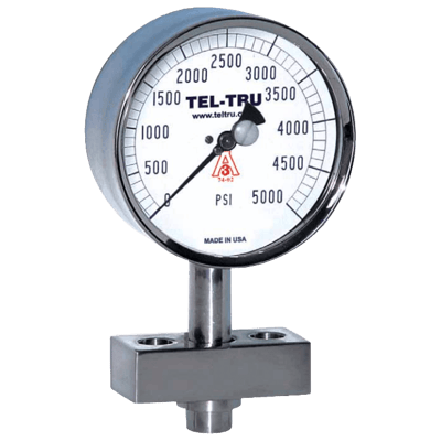 Tel-Tru Homogenizer Line Sanitary Pressure Gauge, Model 84